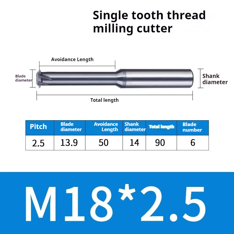 2034-65° three-tooth thread milling cutter, tungsten steel alloy end mill, tooth milling cutter, three-edged coating, M2M3M4M6 CNC cutter Shandong Denso Pricision Tools Co.,Ltd.